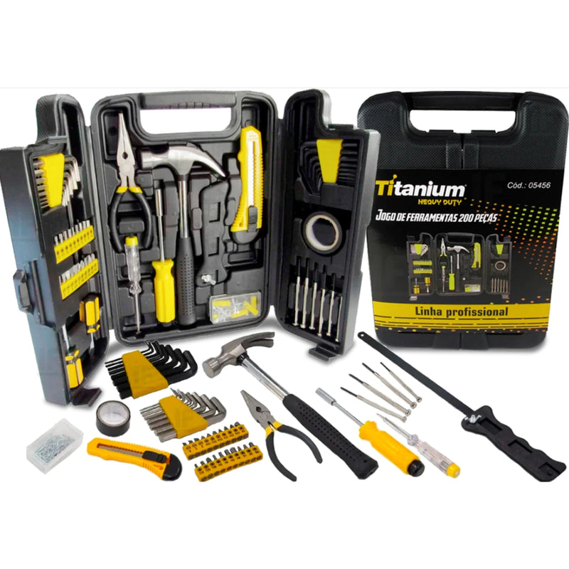 Kit de Ferramentas com 200 peças - Titanium