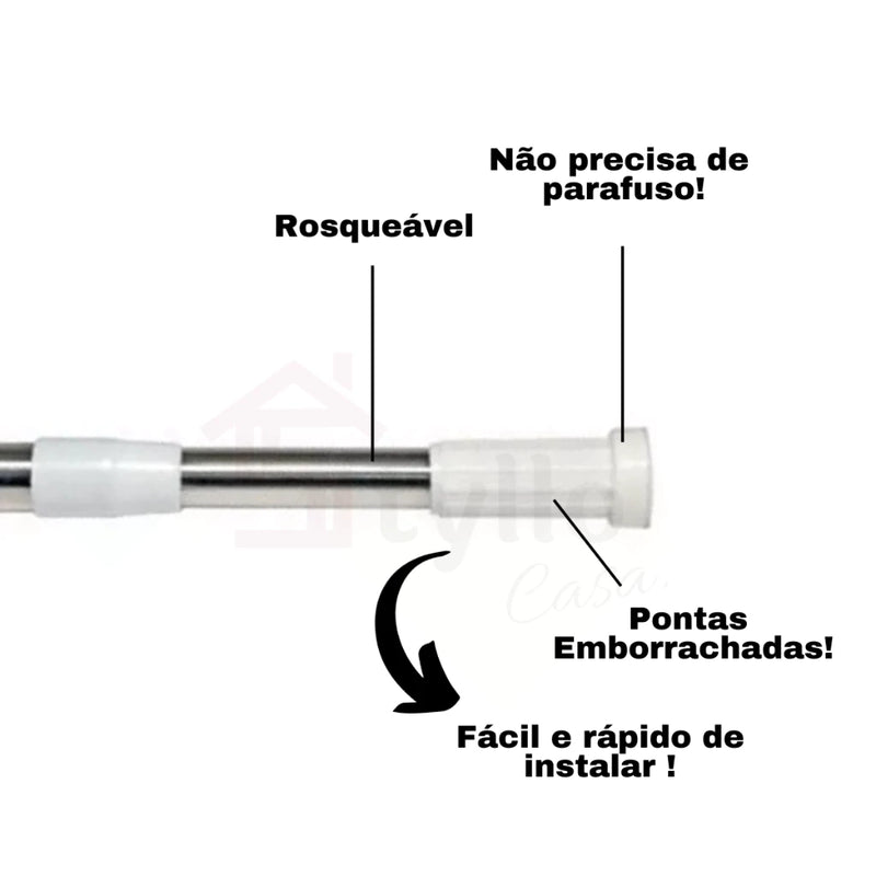 Porta Cortina Multiuso Varão Bastão