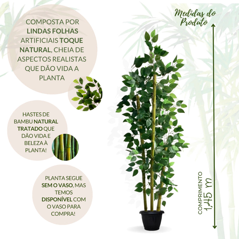 Arvore Bambu Da Sorte Real Planta Artificial