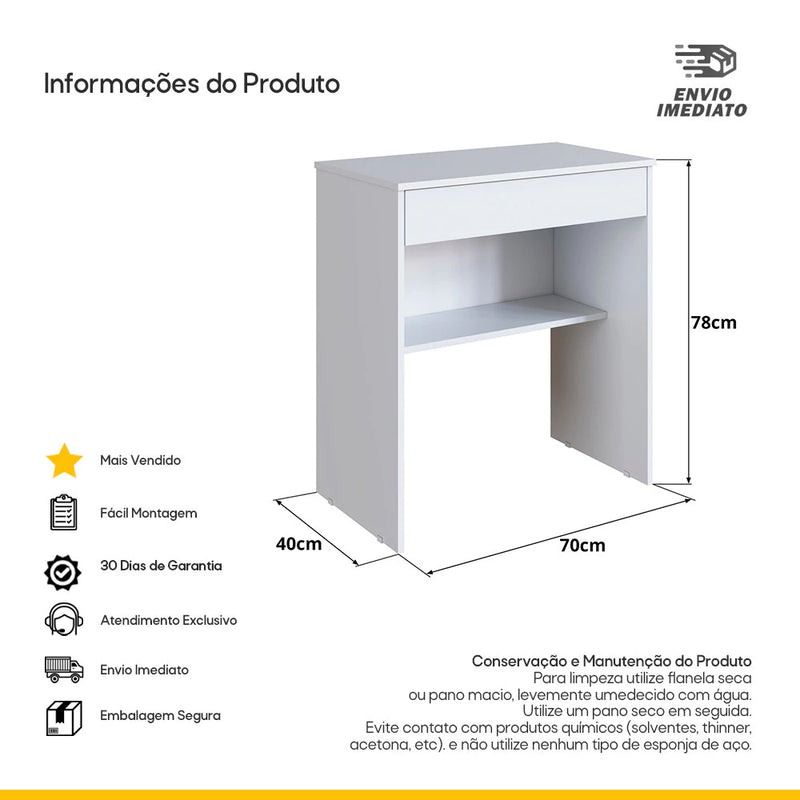 Mesa Compacta para Computador e Escritório