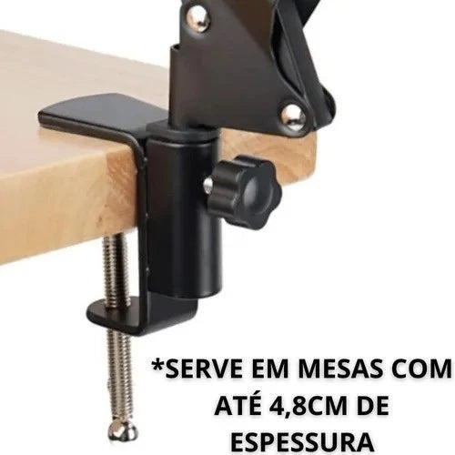 Suporte Celular Com Braço Articulado E Ajustado Para Mesa